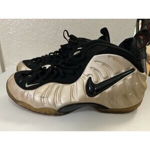 Nike Air Foamposite Pro 2010 Pearl Mens Size 9 White Black Red OG 624041-206